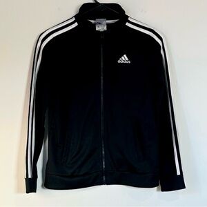 Adidas Black and White Track Jacket - Medium